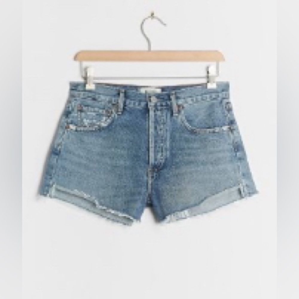 AGOLDE Los Angeles Parker Ultra High-Rise denim shorts in LowKey Size 28